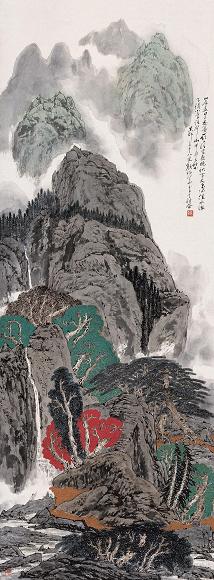 颜梅华 2004年作 山水 镜心 设色纸本