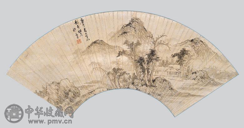 祁豸佳 山水 立轴 纸本