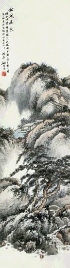 姚叔平 山水 立轴 纸本