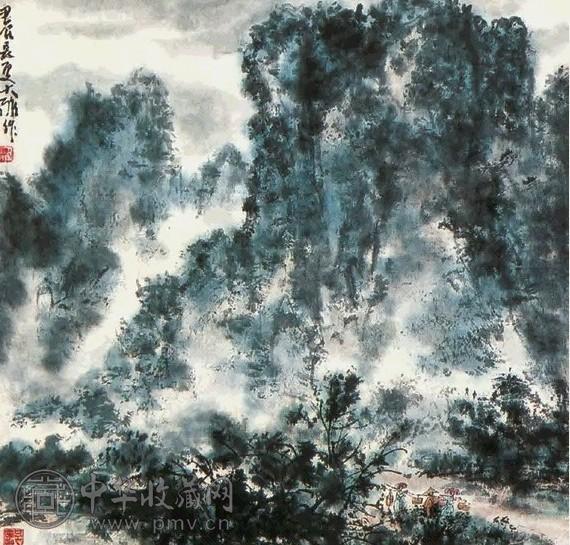 邹大雅 山水 立轴 纸本