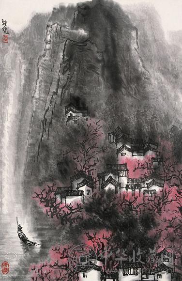 张凭 山水 立轴 纸本