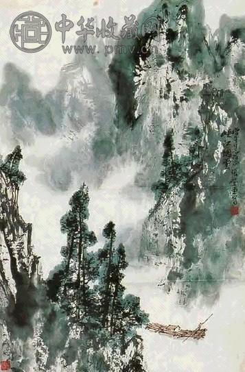 张登堂 山水 镜心 纸本