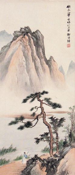 郭传璋 山水 立轴 设色纸本