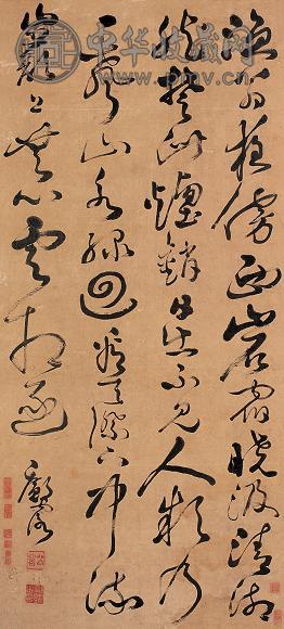 邝露 书法 立轴 水墨纸本