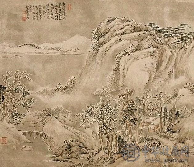 戴熙 山水 镜心