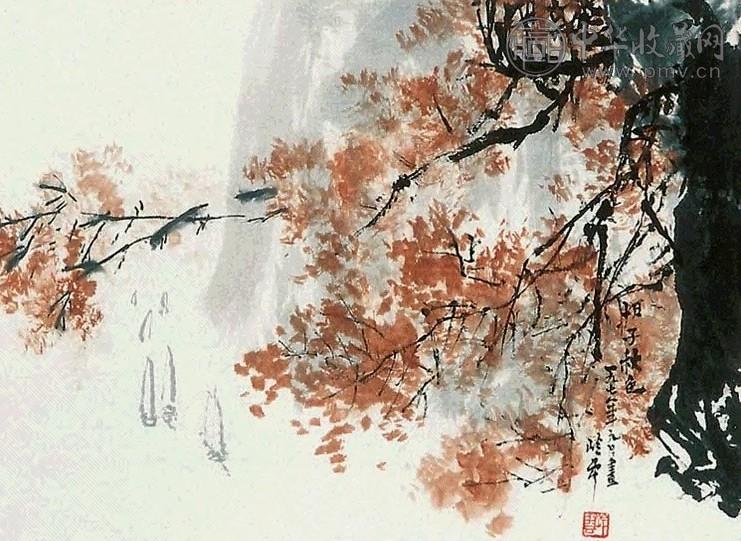 秦岭云 秋色 立轴 纸本