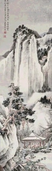 何海霞 玉峰雪景图立轴设色纸本