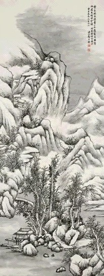 何维朴 癸丑(1913年)作 雪意晚来 立轴 水墨纸本