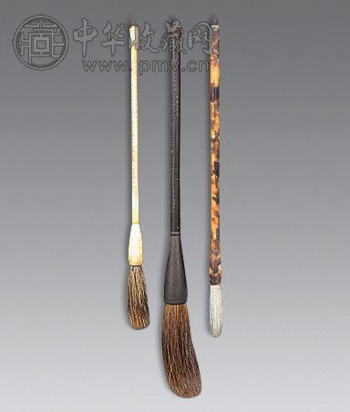 象牙 玳瑁紫檀毛笔(3枝)