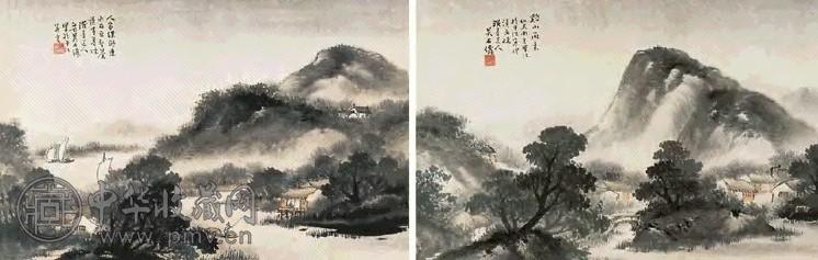 吴石仙 山水 镜心 纸本