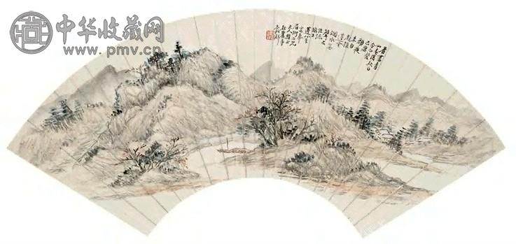 吴穀祥 拟王宸山水 镜心 设色纸本