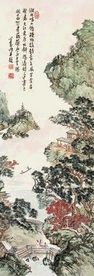 溥儒 山水 立轴 水墨纸本