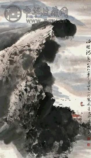 魏紫熙 兴安岭景色图立轴设色纸本