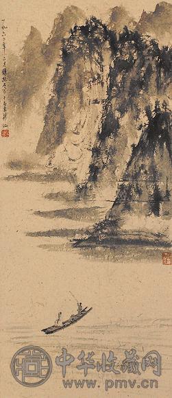 傅抱石(款) 山水 立轴