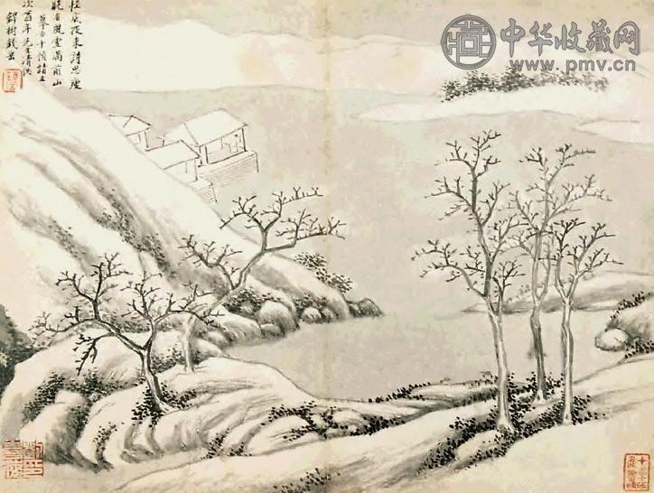 钱岳 山水 镜心 纸本
