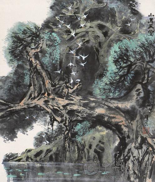 王维宝 小鸟天堂 立轴 纸本