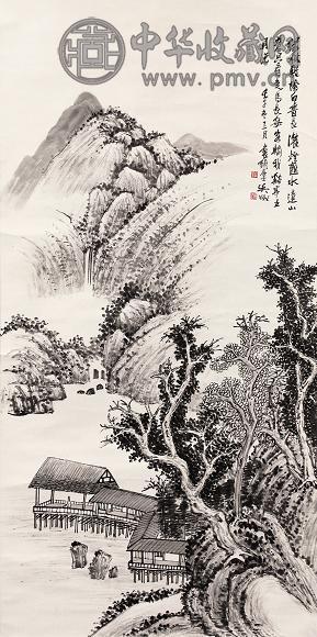吴徵 山水 立轴 水墨纸本 收藏资讯|艺术家|书画家|书画名人|书法家-中华收藏网