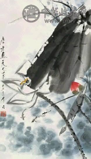 唐云 1974年作 荷塘清趣 镜心 设色纸本