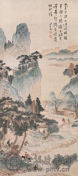 溥儒 雨卷云开图 镜心 纸本