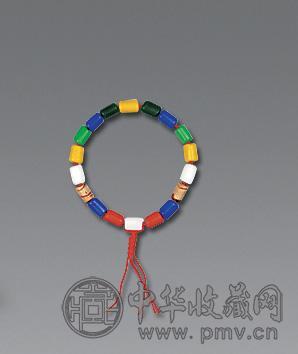 七彩琉璃珠串