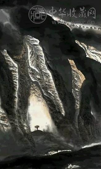 贾又福 山水 立轴 设色纸本