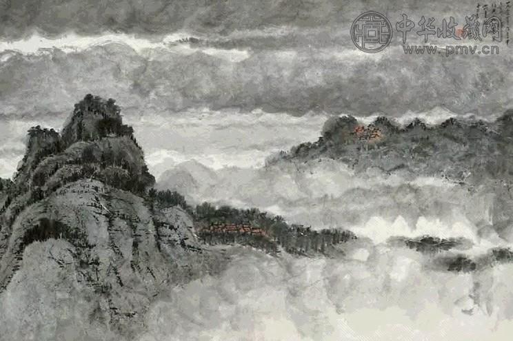 当代 刘开渠 山水 轴