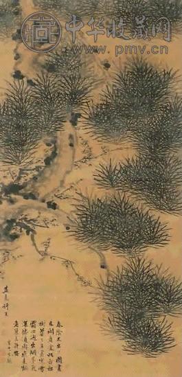 许增 松梅 镜心 绢本