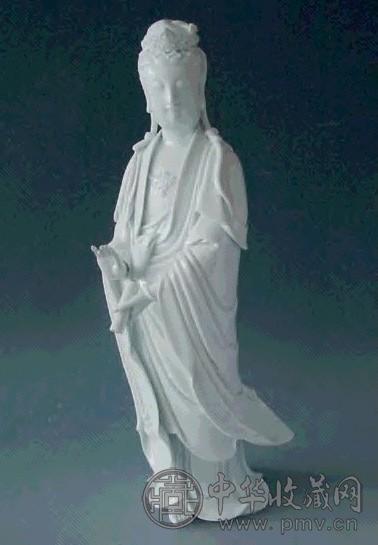 十九世纪 德化观音立像