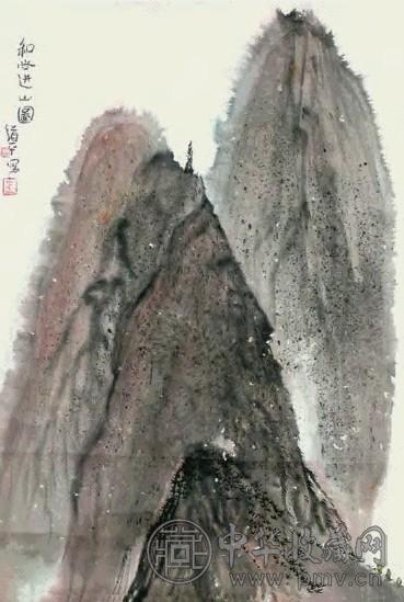 朱道平 山水 镜心 设色纸本