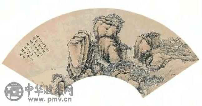 杨晋 山水 扇面 纸本