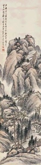 赵云壑 山水 立轴 设色纸本