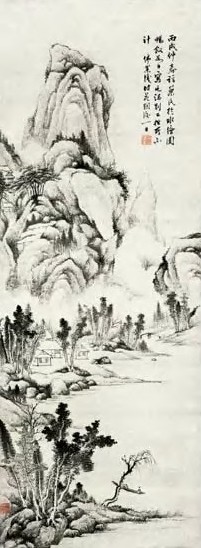 吴伟业 山水 轴