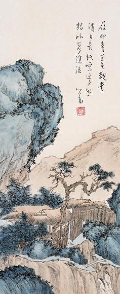 溥儒 履印青苔色 立轴 设色纸本