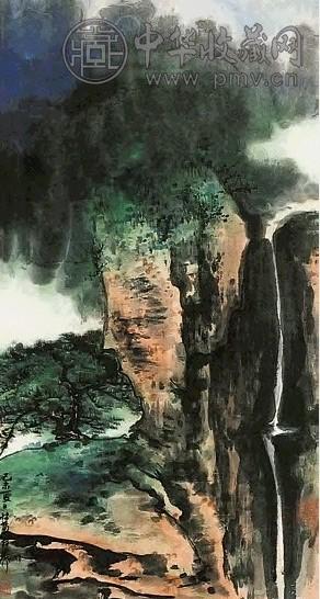 谢稚柳 山水 轴 纸本水墨