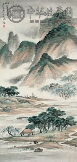 沈一斋 1941年 山水 立轴