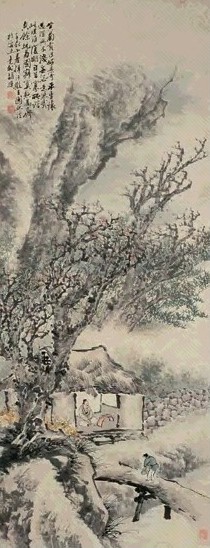 胡璋 山水 立轴 纸本设色