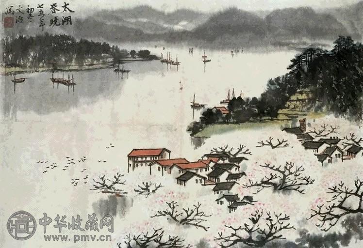 宋文治 1975年作 太湖春晓图 镜心 设色纸本