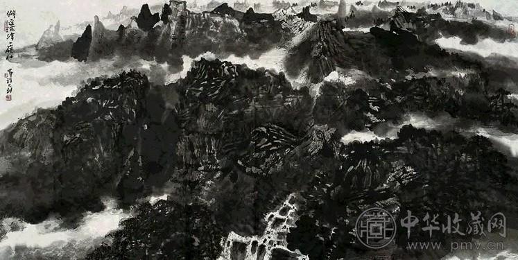 程大利 2004年作 僻径深潭一岭松 镜心 设色纸本