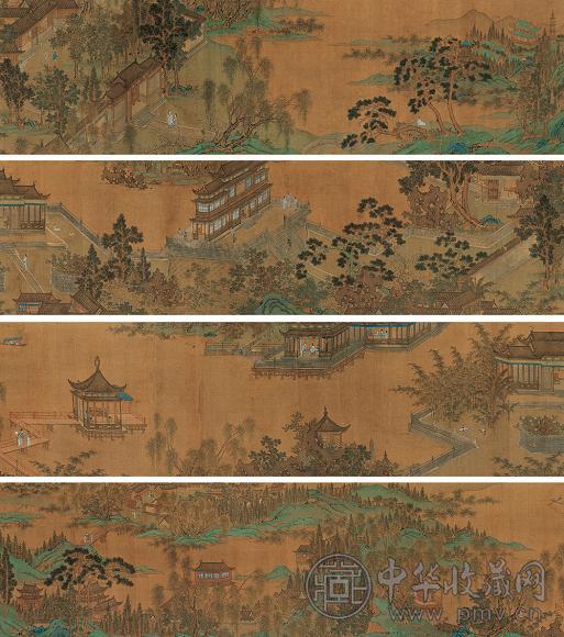 仇英(传) 桃源兴乐图 手卷 设色纸本