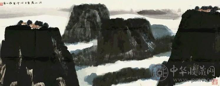 庄小雷 江山万重 镜心 设色纸本