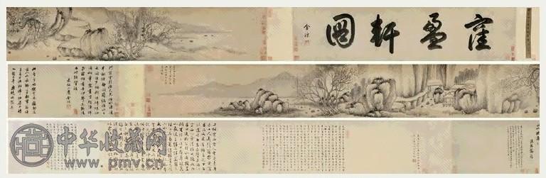 曹知白 盈轩图 手卷 纸本