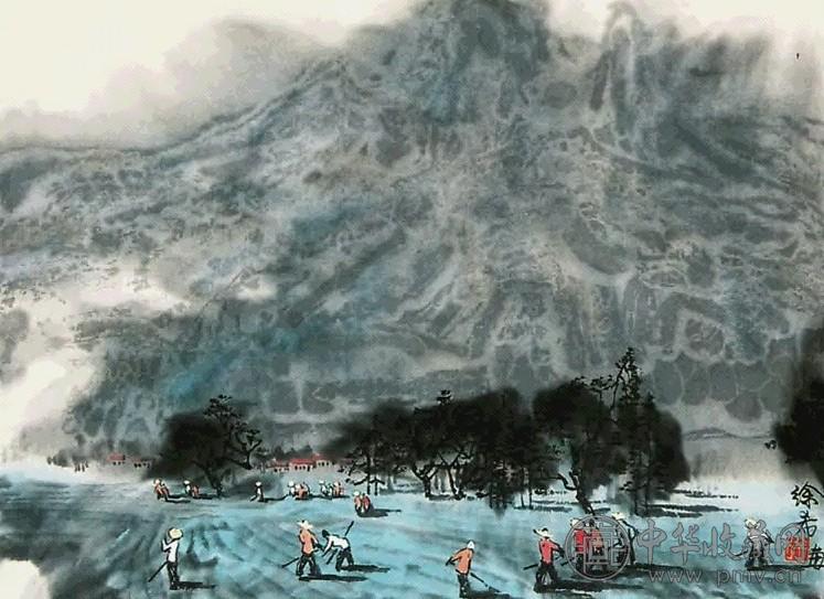 徐希 山水 镜心 纸本