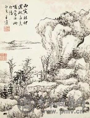 清 王宸 山水 册页(12开选1)