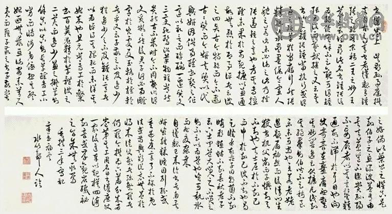 近现代 徐世昌 临孙过庭书谱 卷
