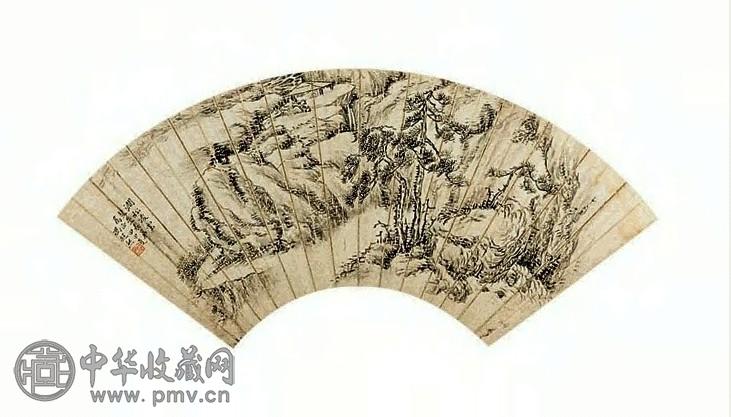 冯超然 山水 扇面