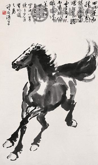 尹瘦石 马 镜心 水墨纸本