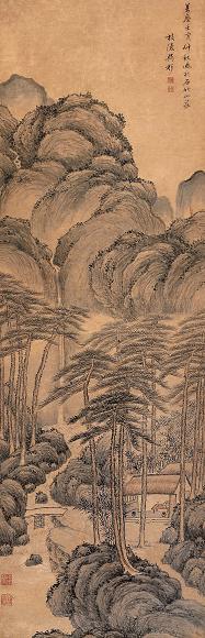 吴彬(款) 山水 立轴 纸本