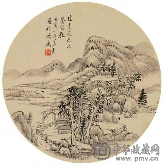 项文彦 山水 扇面