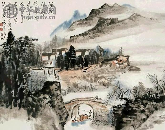 唐云 1973年作 半九书塾 镜心 设色纸本