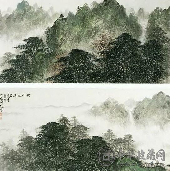 近现代 黎雄才 黄山松涛 镜心